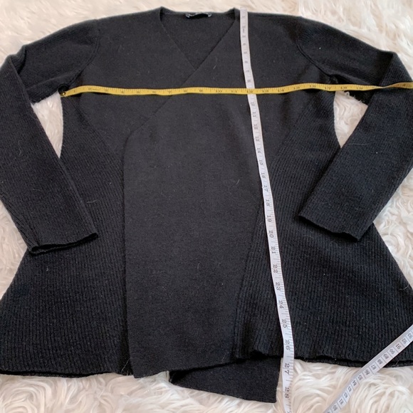🍄$14 sale🍄🍄. EILEEN FISHER waterfall open cardigan black - Picture 8 of 10